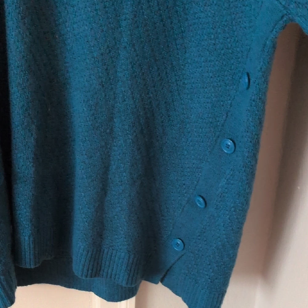 St. John's Bay Cowl Neck Sweater in Deep Teal - Picture 5 of 8